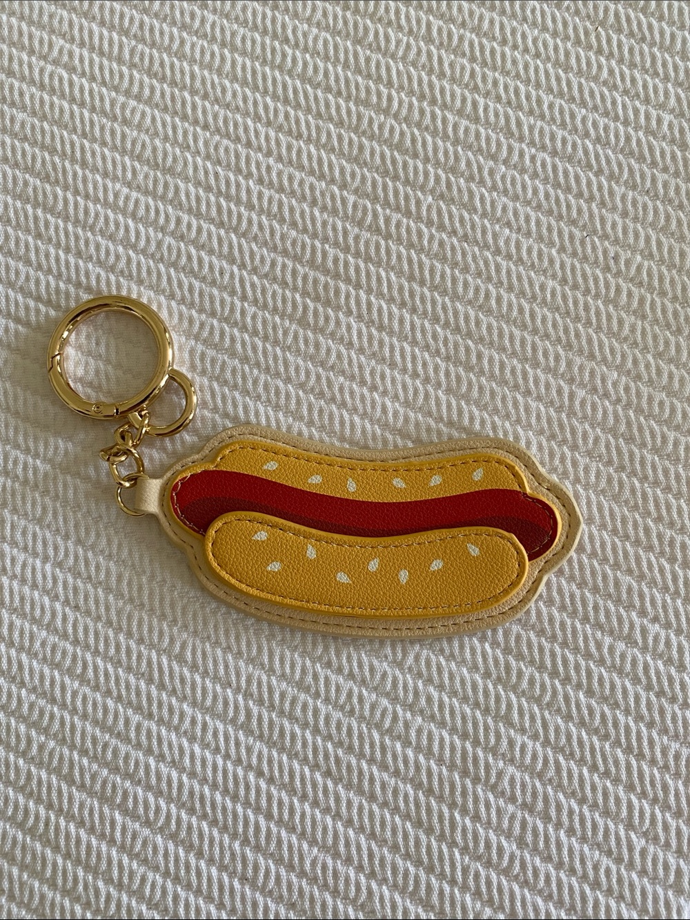 Hotdog Yellow Red Bag Charm Flair Keychain Universal Thread Target